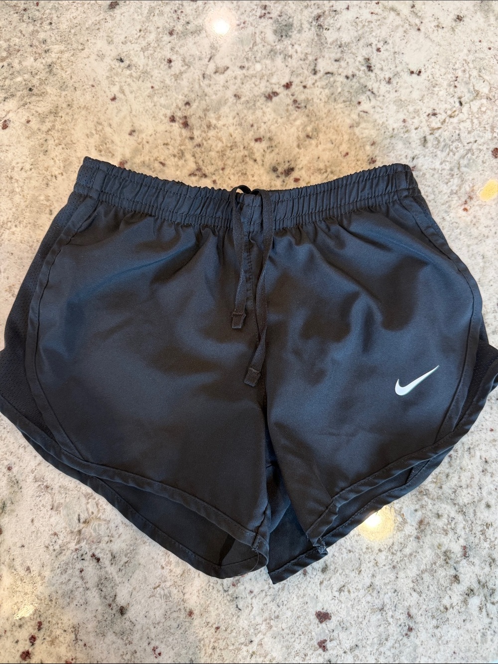 Nike Girls Black Athletic Lined Running Shorts